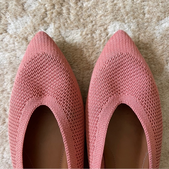Everlane 40 Hour Flat Reknit Point Toe Slip On Shoes In Coral  Pink Size 9 - Picture 11 of 14